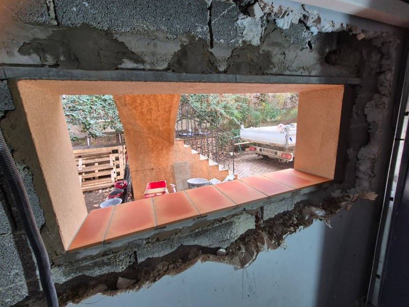 Création de fenêtre dans mur maître, Septèmes-les-Vallons, 13, ouverture mur porteur, poutrelles précontraintes