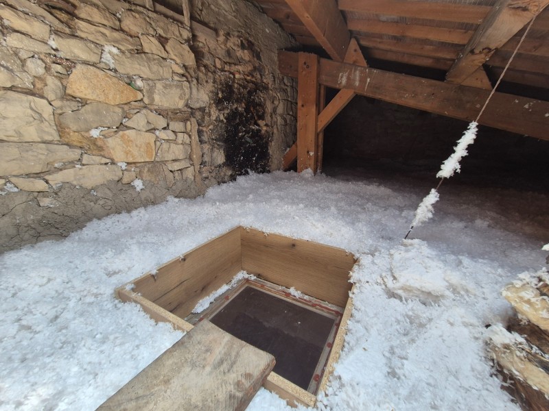 Isolation de combles perdus, Rousset (13),soufflage laine de roche, isolation thermique