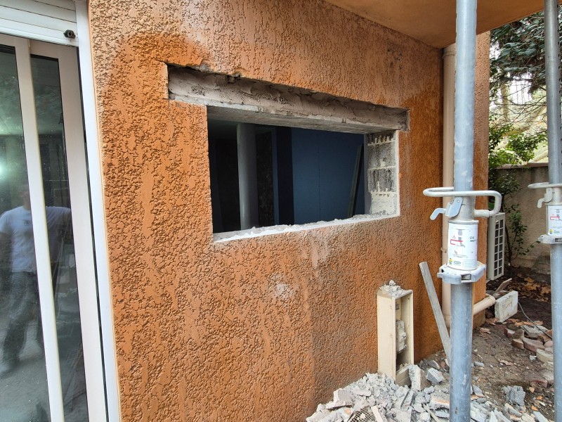 Création de fenêtre dans mur maître, Septèmes-les-Vallons, 13, ouverture mur porteur, poutrelles précontraintes