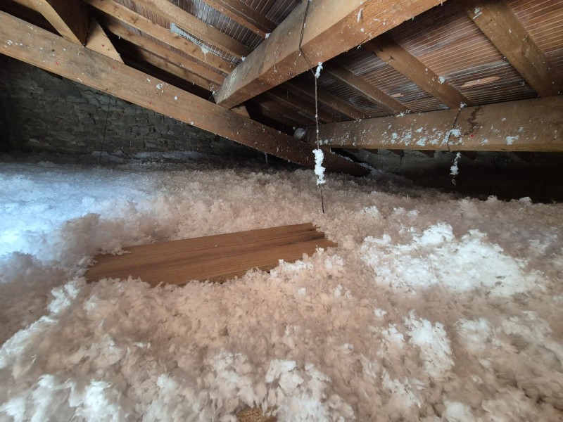 Isolation de combles perdus, Rousset (13),soufflage laine de roche, isolation thermique