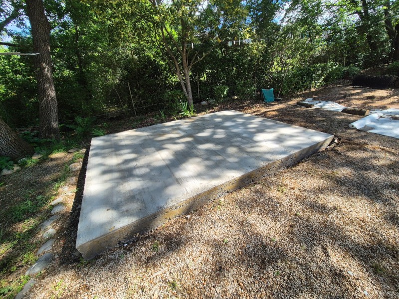 Réalisation d’une dalle pour abri de jardin – Fuveau (13) – dalle béton armé