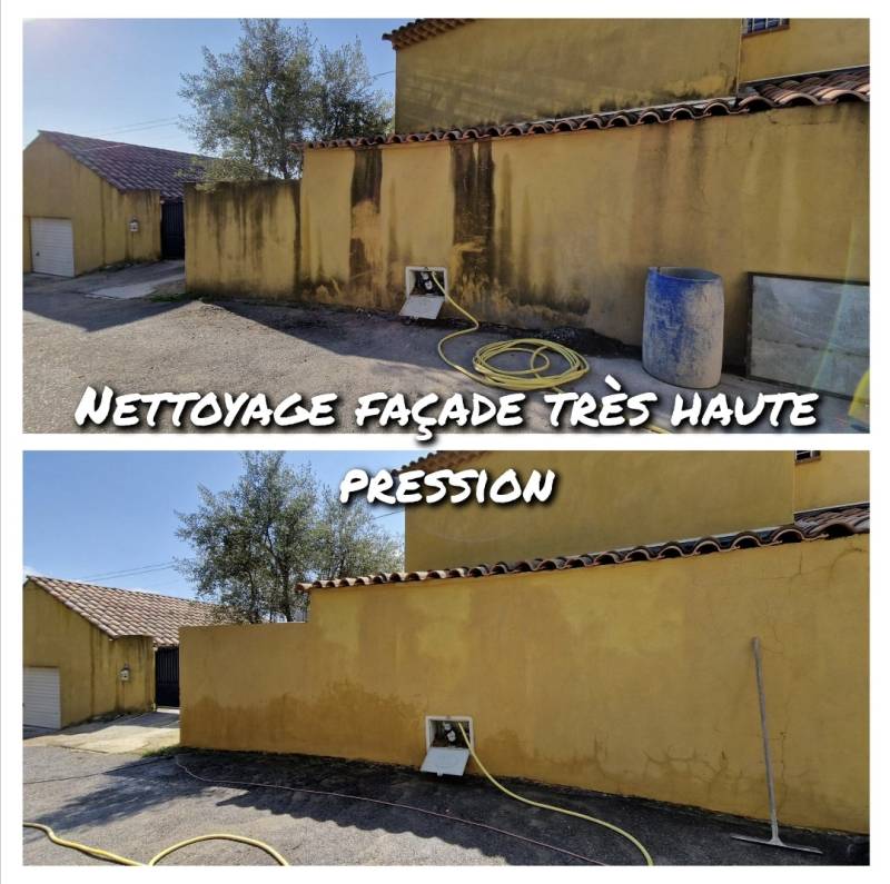 Entreprise de nettoyage de façade de maison à haute pression à Rousset