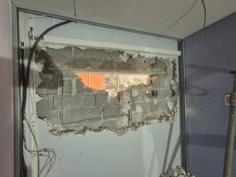 Création de fenêtre dans mur maître, Septèmes-les-Vallons, 13, ouverture mur porteur, poutrelles précontraintes