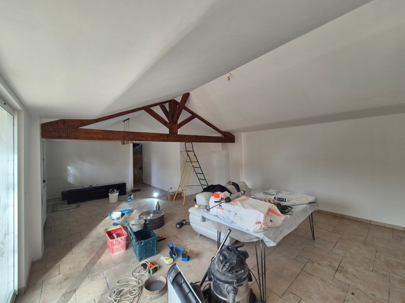 Isolation des murs intérieurs, Rousset (13), isolant mince multicouche, structure métallique, BA13